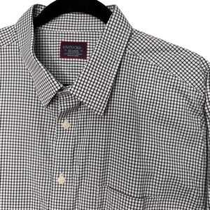 UNTUCKit Wagner Tall Mens XXL Tall Regular Black Gingham Performance Shirt UT-14
